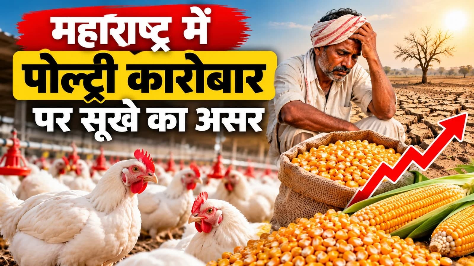 महाराष्ट्र के पोल्ट्री संकट पर सूखे की मार: मक्का महंगा होने से लागत आसमान पर