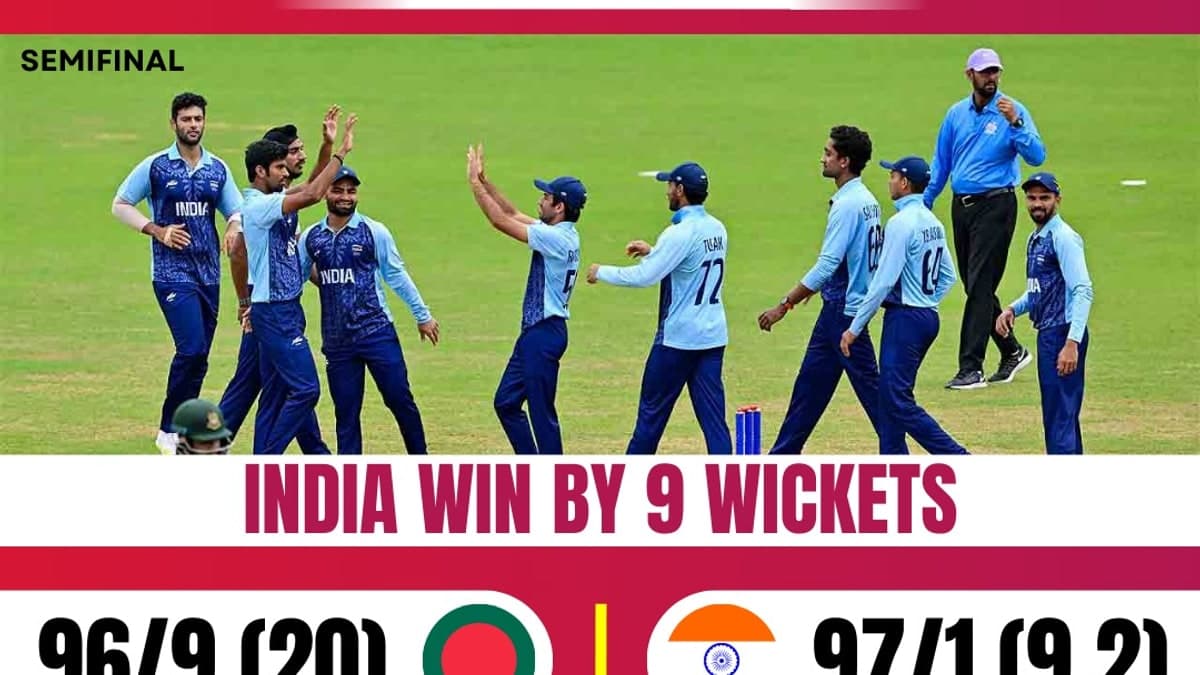 एशियन गेम्स क्रिकेट सेमीफाइनल: भारतीय गेंदबाजों ने श्रीलंका को 45 रनों पर समेटा, फाइनल में पाकिस्तान से होगा महामुकाबला