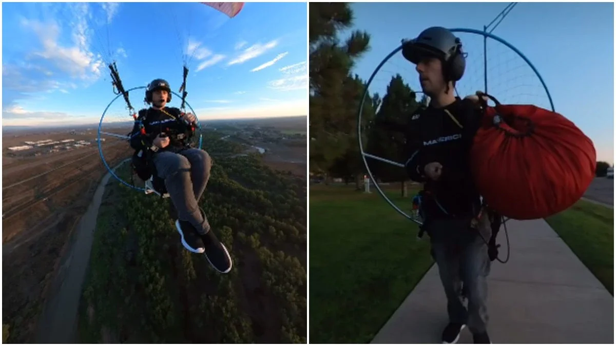 Colorado Man Flies Paramotor to Work Daily to Avoid Traffic Jams