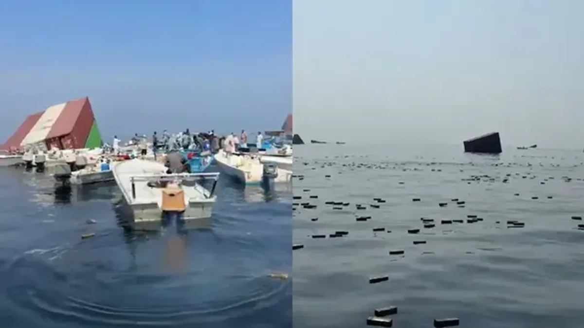 होर्मुज जलडमरूमध्य में डूबा 'जीएफएस प्राइड' जहाज: समुद्र में तैर रहे थे आईफोन और फ्रेंच परफ्यूम, लूटने दौड़े ईरानी मछुआरे