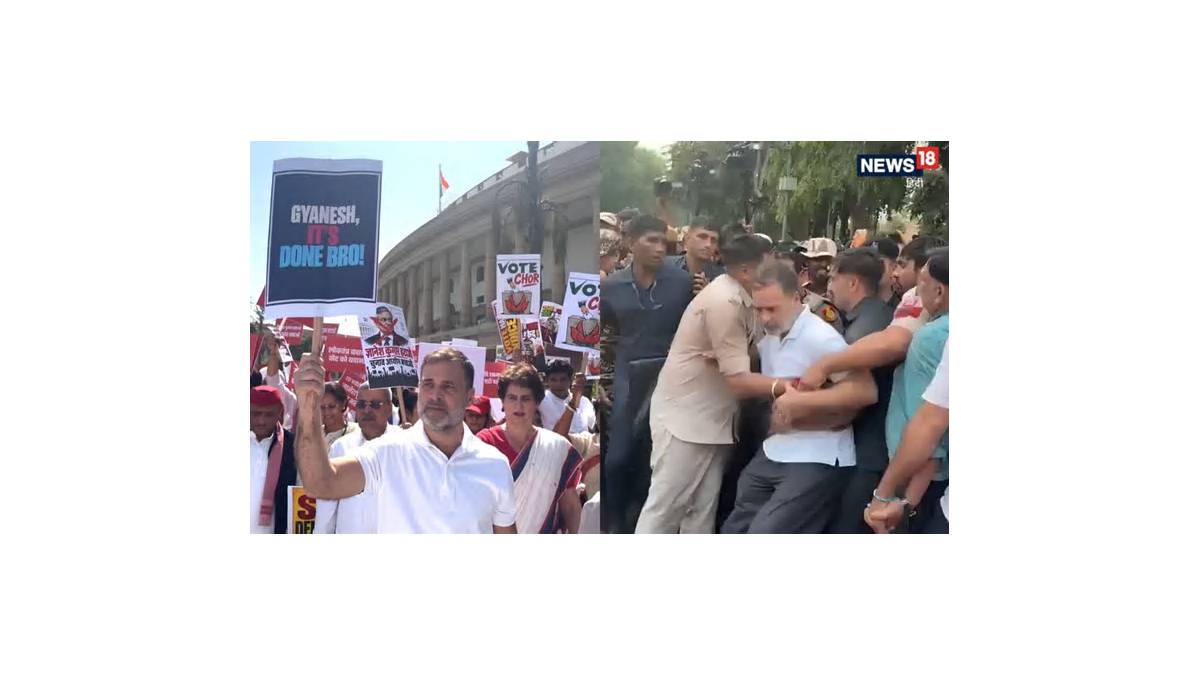 वीडियो: मुख्य चुनाव आयुक्त के खिलाफ जंतर-मंतर पर विपक्ष का बड़ा प्रदर्शन, राहुल-खड़गे समेत कई नेता हिरासत में